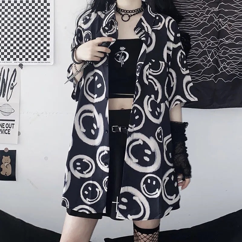 Smile Face Goth Street Wear