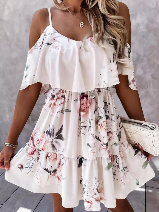 Off Shoulder Country Mini Dress